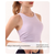 Sunset Orange Summer Elastic Running Sports Vest with Padded Bra, Sleeveless Yoga Tank Top - S Size