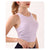 Sunset Orange Summer Elastic Running Sports Vest with Padded Bra, Sleeveless Yoga Tank Top - S Size