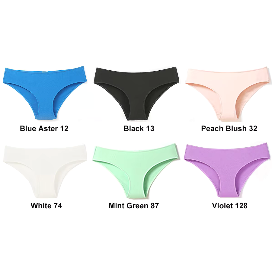 Comfortable Cotton Low-Waist Underwear, Breathable and Soft, Set of 6 Colors size S