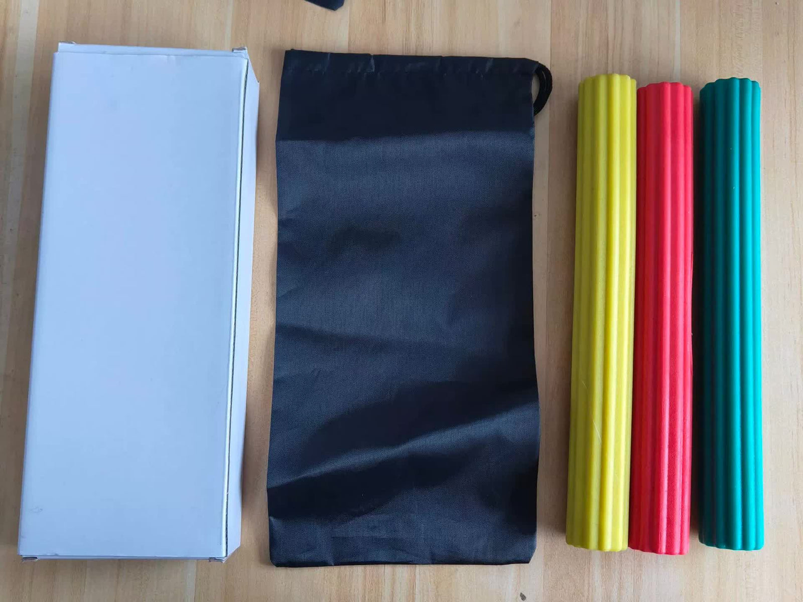 Multifunctional Resistance Bar Set | Yoga Fitness Toning Tool, Muscle Relaxation, Grip Strength Improvement | 3-Piece Set with Stretching and Recovery Features （5LB、10LB、15LB）