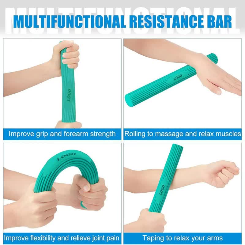 Multifunctional Resistance Bar Set | Yoga Fitness Toning Tool, Muscle Relaxation, Grip Strength Improvement | 3-Piece Set with Stretching and Recovery Features （5LB、10LB、15LB）