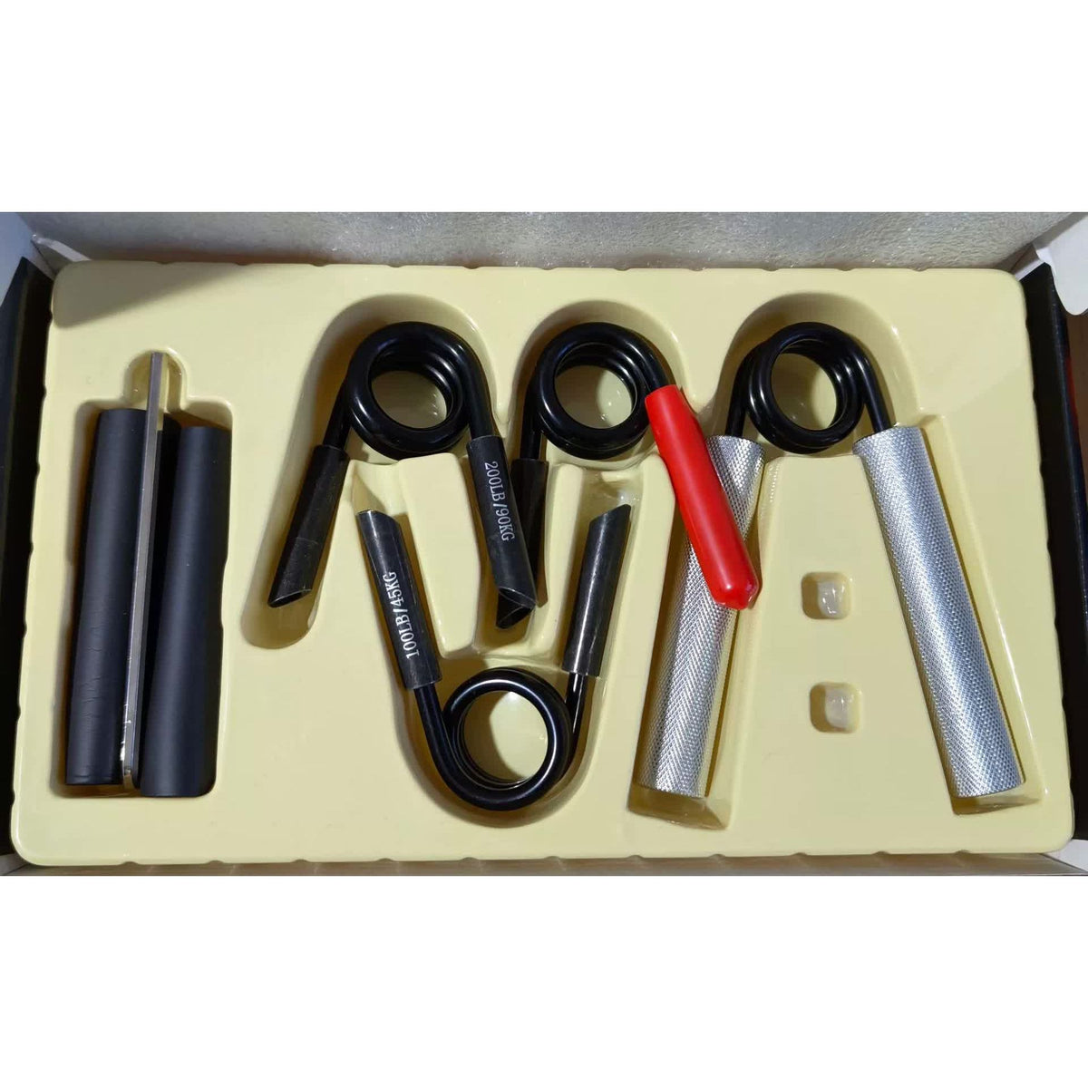 4-in-1 Aluminum Metal Grip Strength Trainer Set with Adjustable Resistance - Wrist, Finger, and Arm Exercise （100LB-250LB）