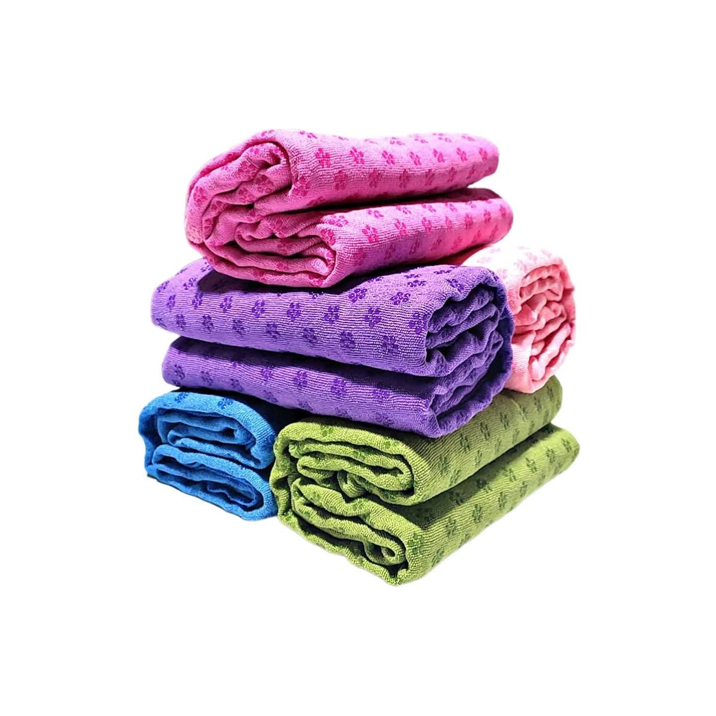 Purple Plum Blossom Yoga Towel Mat - Absorbent, Thick, Non-Slip, Portable Fitness Blanket for Home Use 183*63CM