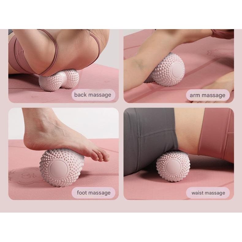 Purple 2pcs Fascia Ball Foot Arch Massager Peanut Ball for Muscle Relaxation, Deep Tissue Release, Yoga Massage 6.5*6.5*13CM