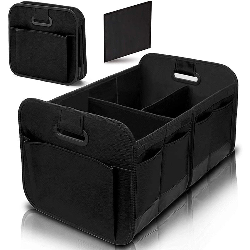 Foldable Fabric Car Trunk Organizer – Collapsible Storage Box for Vehicle Organization 60x37x31cm