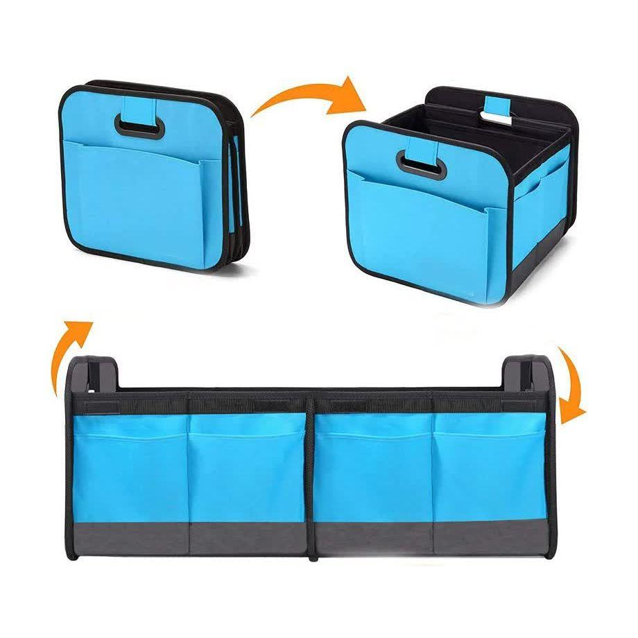 Foldable Fabric Car Trunk Organizer - Collapsible Storage Box for Vehicle Organization 60x37x31cm