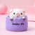 2 pcs Purple Cute Pig Head Bobble Head Car Ornament | Resin Pig Doll for Car Dashboard Decoration 6.5x7cm