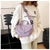 Purple Trendy Crescent Crossbody Bag - Unique Design Shoulder Bag