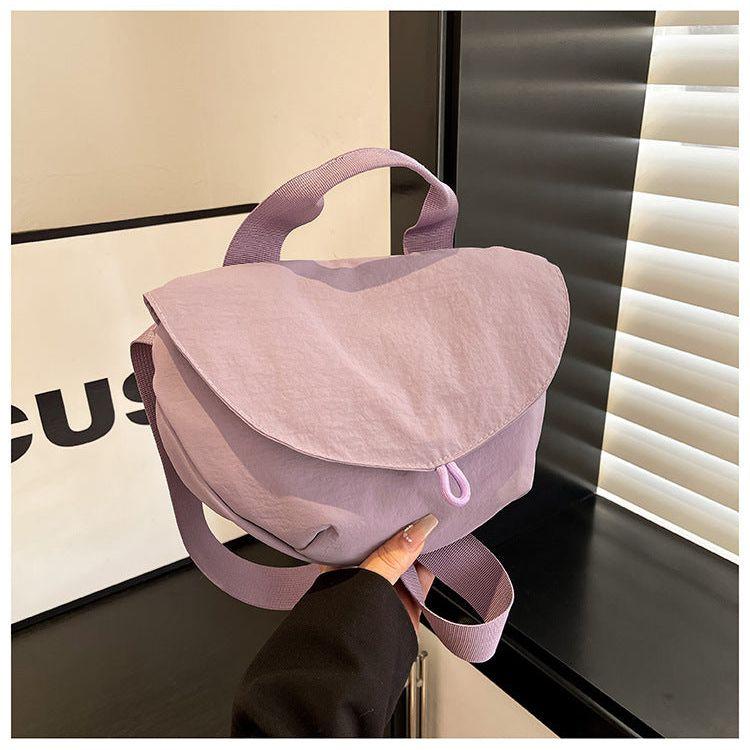 Purple Trendy Crescent Crossbody Bag - Unique Design Shoulder Bag