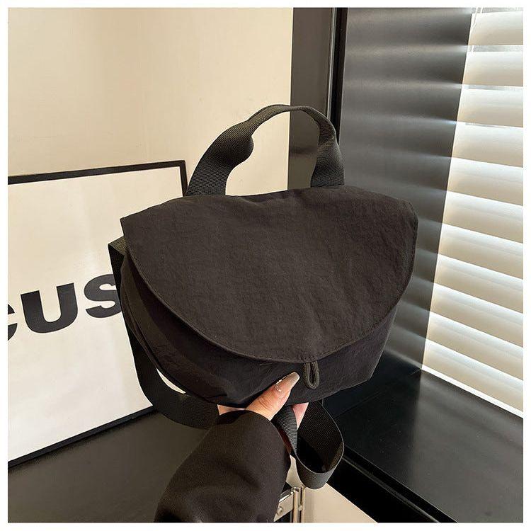 Black Trendy Crescent Crossbody Bag - Unique Design Shoulder Bag