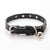 3 pcs Black Stylish PU Leather Pet Collar - Anti-Loss, Puppy Bell, Star & Moon Design Width 1.2cm Total Length 35cm