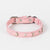 3 pcs Pink Stylish PU Leather Pet Collar - Anti-Loss, Puppy Bell, Star & Moon Design Width 1.2cm Total Length 35cm