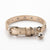 3 pcs Gold Stylish PU Leather Pet Collar - Anti-Loss, Puppy Bell, Star & Moon Design Width 1.2cm Total Length 35cm