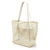 2 pcs Milky Casual Mesh Tote Bag - Shoulder Bag for Beach & Travel 35x17x37cm