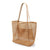 2 pcs Khaki Casual Mesh Tote Bag - Shoulder Bag for Beach & Travel 35x17x37cm