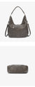 Light Gray Faux Leather Hobo Bag - Large Shoulder Tote w/Coin Purse