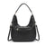 Black Faux Leather Hobo Bag - Large Shoulder Tote w/Coin Purse