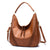 Brown Faux Leather Hobo Bag - Large Shoulder Tote w/Coin Purse