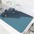 Blue Kitchen Drying Mat - Super Absorbent Dish & Cup Drainer Pad 50x60cm