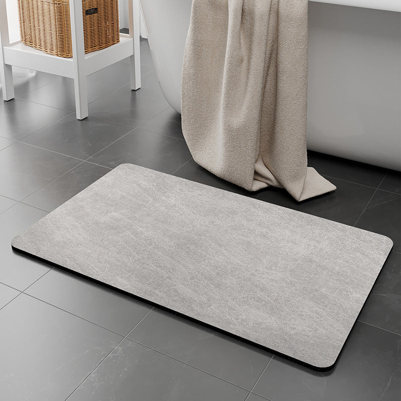 Grey Quick-Dry Absorbent Non-Slip Bath Rug for Bathroom, Kitchen &amp; Entryway 60x90cm