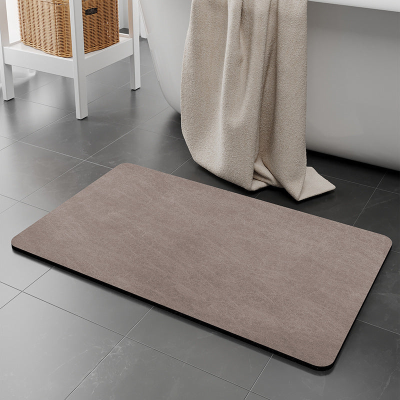 2 pcs Brown Quick-Dry Absorbent Non-Slip Bath Rug for Bathroom, Kitchen &amp; Entryway 40x60cm