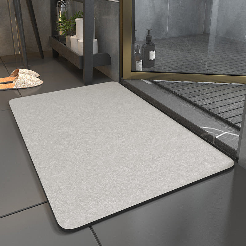 Beige Quick-Dry Absorbent Non-Slip Bath Rug for Bathroom, Kitchen &amp; Entryway 50x80cm