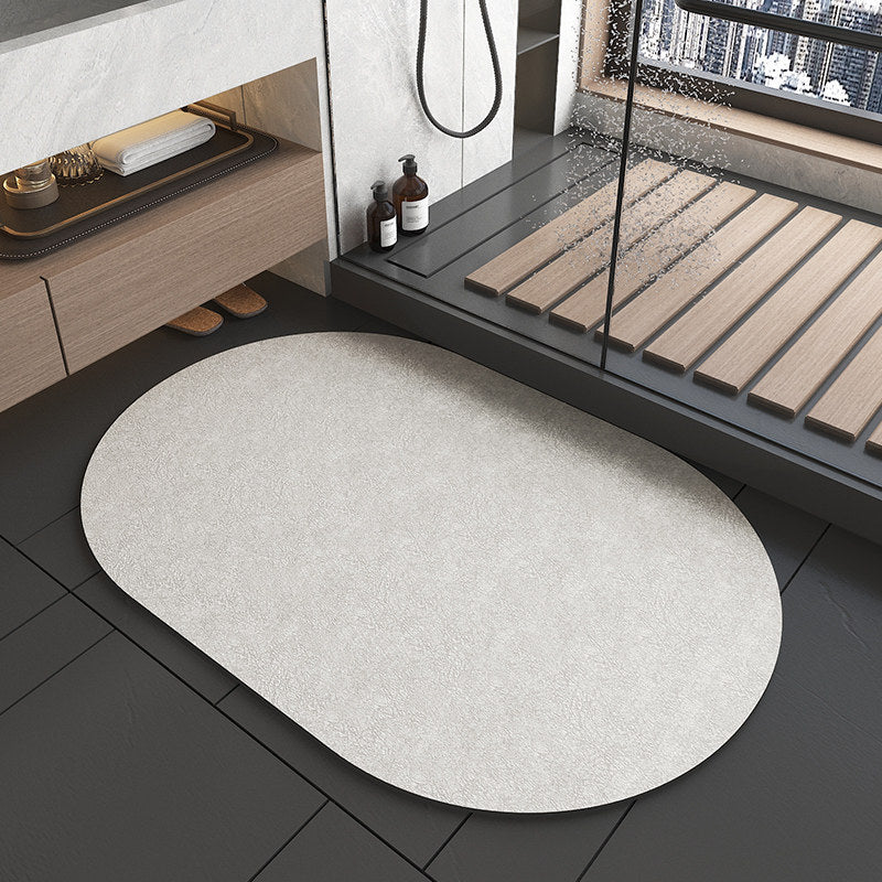 2 pcs Oval dark Beige Quick-Dry Absorbent Non-Slip Bath Rug for Bathroom, Kitchen &amp; Entryway 40x60cm