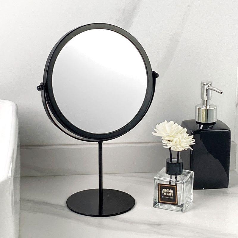 Gold Rotating Tabletop Makeup Mirror - 360º Swivel Vanity Mirror for Bedroom & Desk