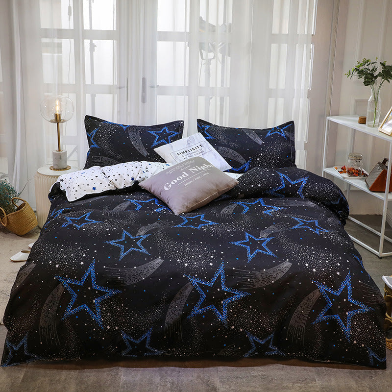 Starry Duvet Cover - 3 Piece Bedding Set (with Corner Ties)Quilt cover 230cm x 230cm, pillowcase 51 x 92cm