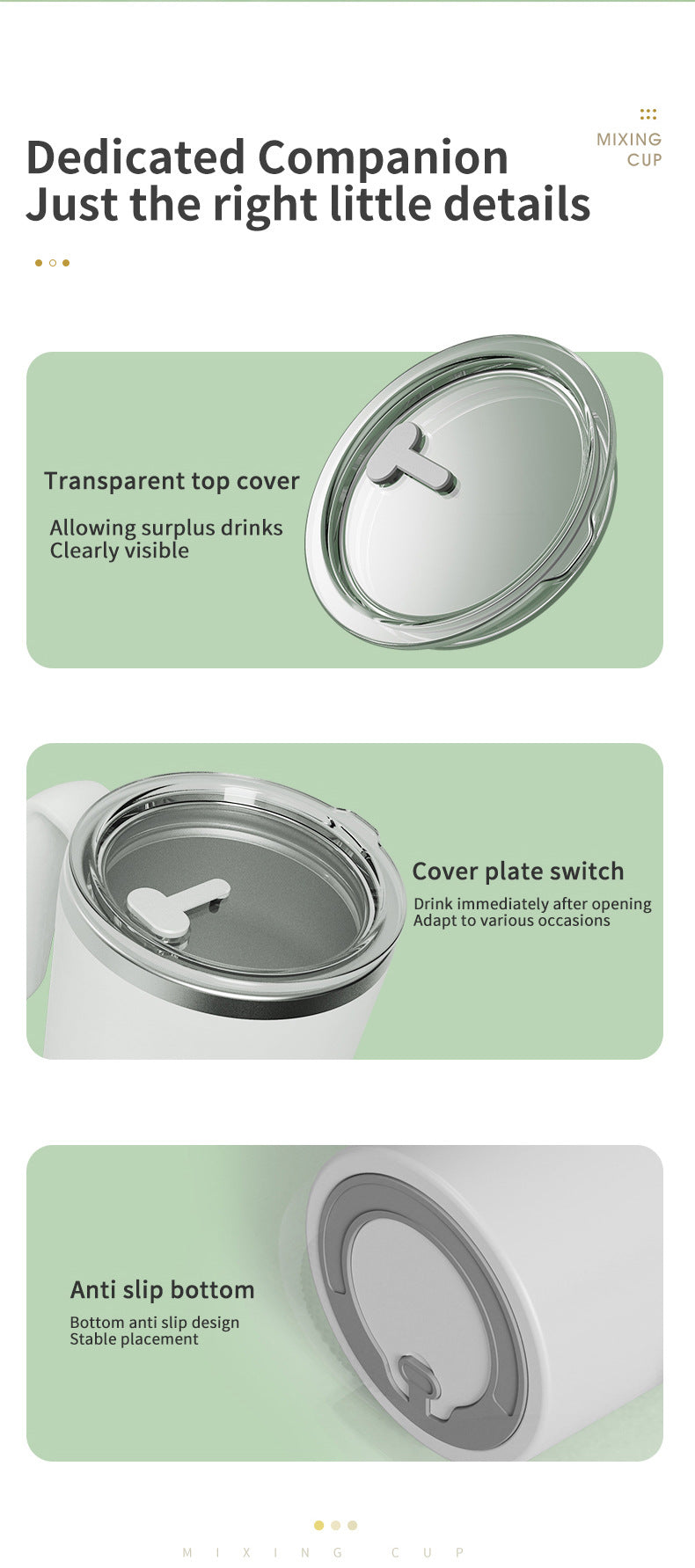 Pink Portable Automatic Mixing Coffee Cup - Stainless Steel Magnetic Stirrer(handle stlye)