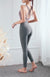 Size M Smoky Gray High-Waisted Seamless Yoga Pants for Women - Tummy Control, Butt Lifting & Back Waistband Pocket