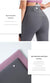 Size L Smoky Gray High-Waisted Seamless Yoga Pants for Women - Tummy Control, Butt Lifting & Back Waistband Pocket