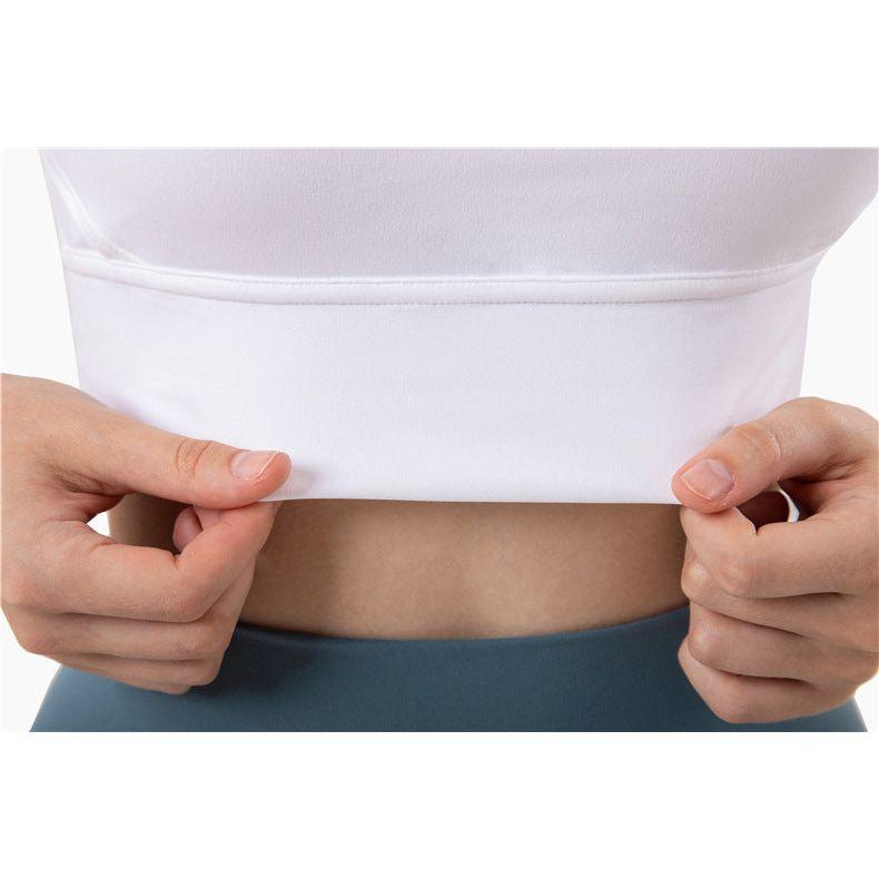 Size S Grey Cross-Back Yoga Sports Bra for Women - High Support & Shockproof Fitness Bra