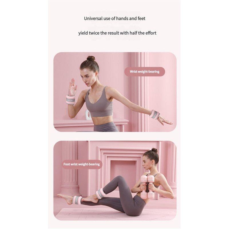 Blue Adjustable Weighted Leg & Wrist Sandbag Set - 1kg Each for Fitness, Running, and Dance Training