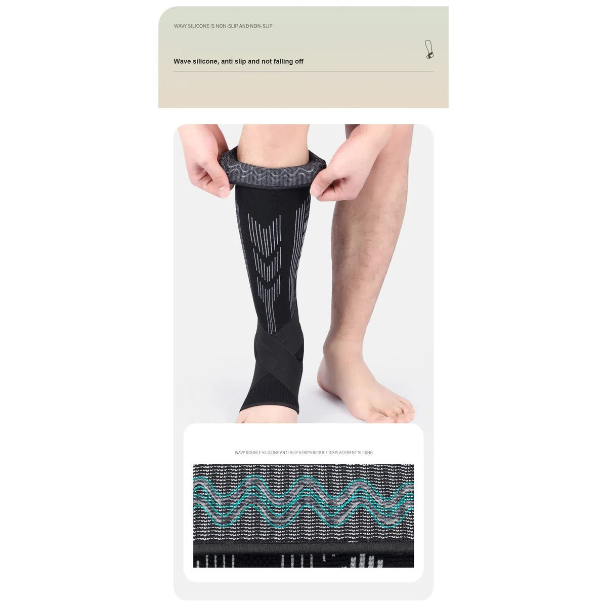 Size M 1 Pair Black  Compression Calf Sleeves for Sports – Adjustable Support for Running, Soccer, Hiking & More