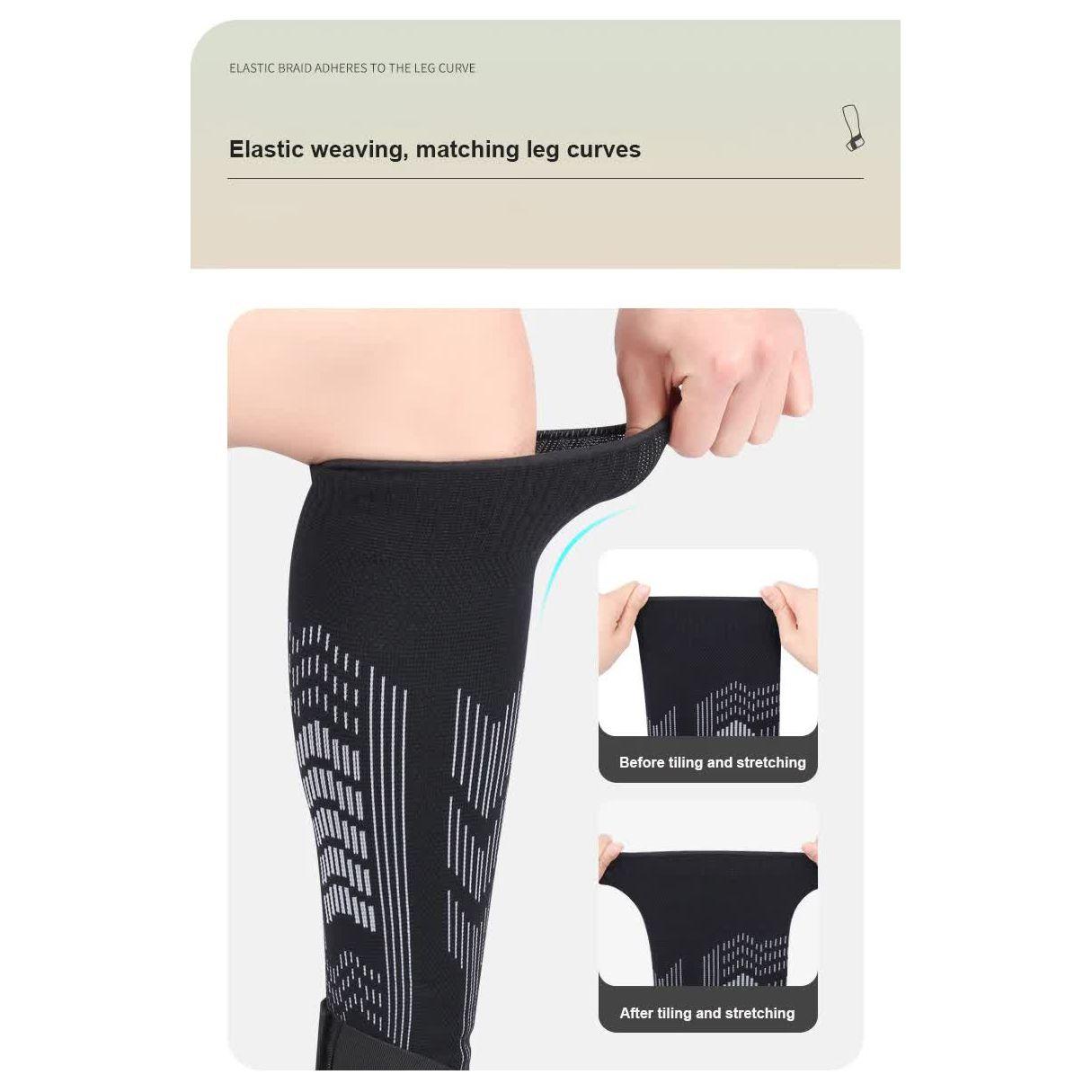 Size M 1 Pair Black  Compression Calf Sleeves for Sports – Adjustable Support for Running, Soccer, Hiking & More