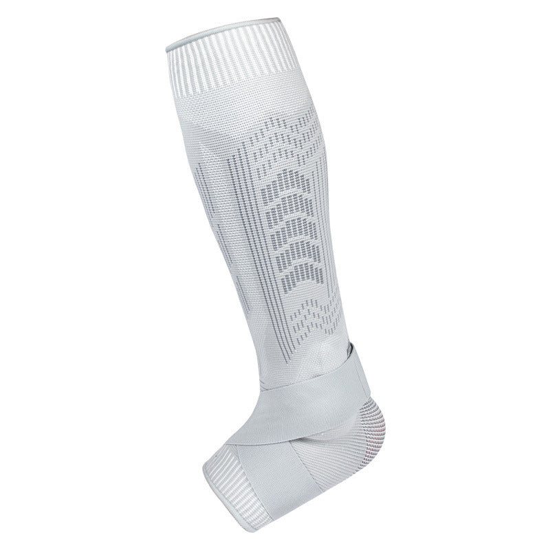 Size XL 1 Pair Light Gray Compression Calf Sleeves for Sports - Adjustable Support for Running, Soccer, Hiking & More