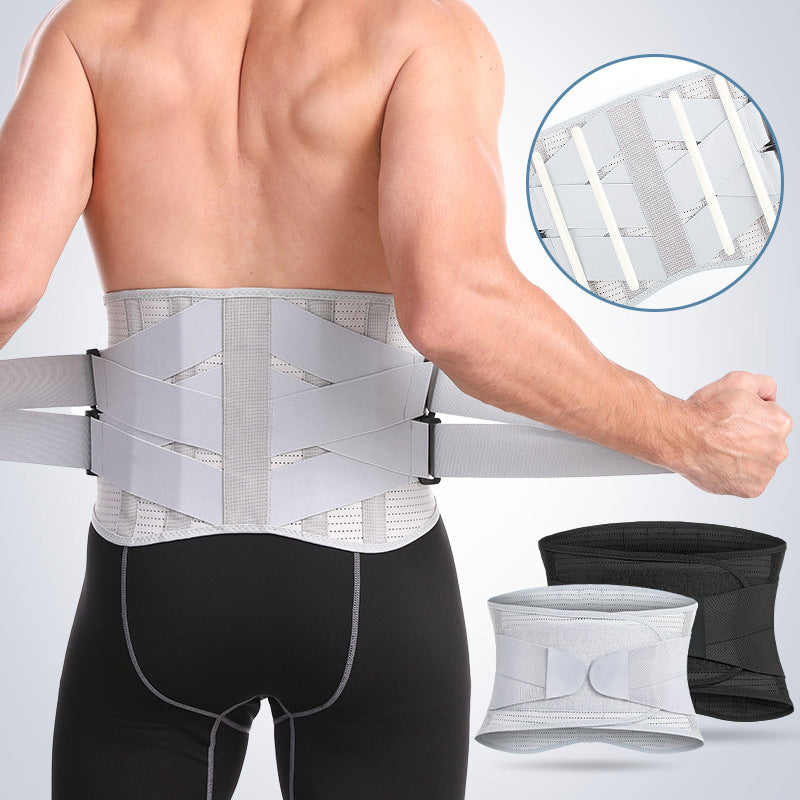 Size S Black Breathable Waist Support Belt – Adjustable Back Brace for Men and Women, Ideal for Weightlifting, Squats &amp; Back Pain Relief