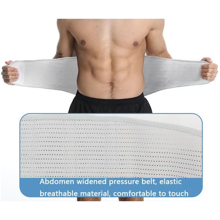 Size L Grey Breathable Waist Support Belt - Adjustable Back Brace for Men and Women, Ideal for Weightlifting, Squats & Back Pain Relief