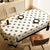 Style F Black And Off White Premium PVC Tablecloth - Oil & Water Resistant Table Cover for Dining Tables (120 x 180 cm)