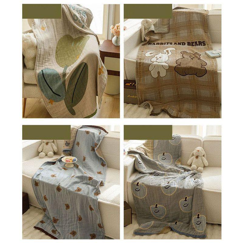 Pink Cat Pattern Soft and Absorbent 4-Layer Cotton Bath Towel for Adults and Children | Cartoon Design | 80*160 cm | Perfect for Bathing and Lounging