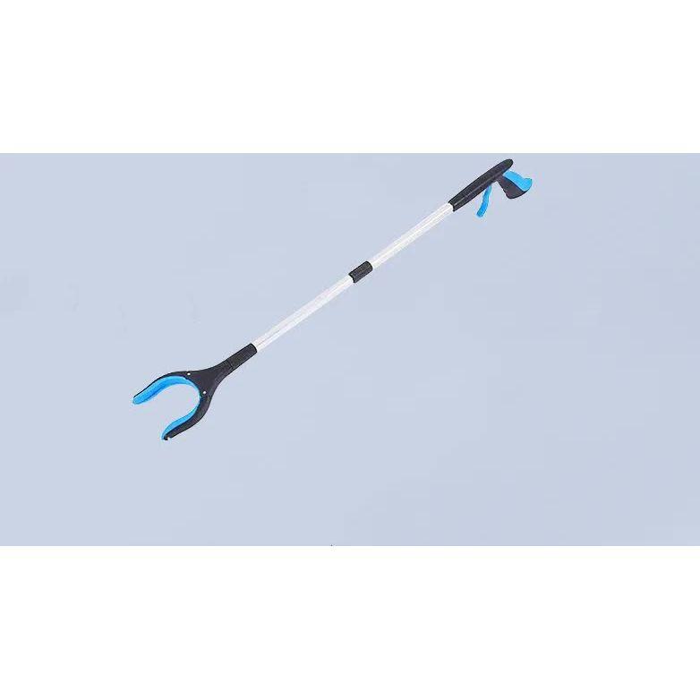 Blue Foldable Grabber Tool with Silicone Non-Slip Claws - Ideal for Litter Picking, Outdoor Use, and Household Cleaning