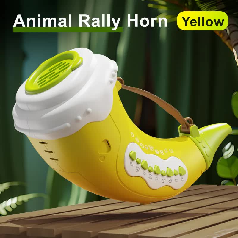 Yellow Interactive Animal Sound Whistle Horn for Kids – Lung Capacity Training and 30+ Sound Effects Toy