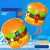 2 pcs set Burger Fidget Toy with Fries - Stress Relief Spinner and Brain Teaser for Kids - Fun Educational Toy for Focus and Dexterity