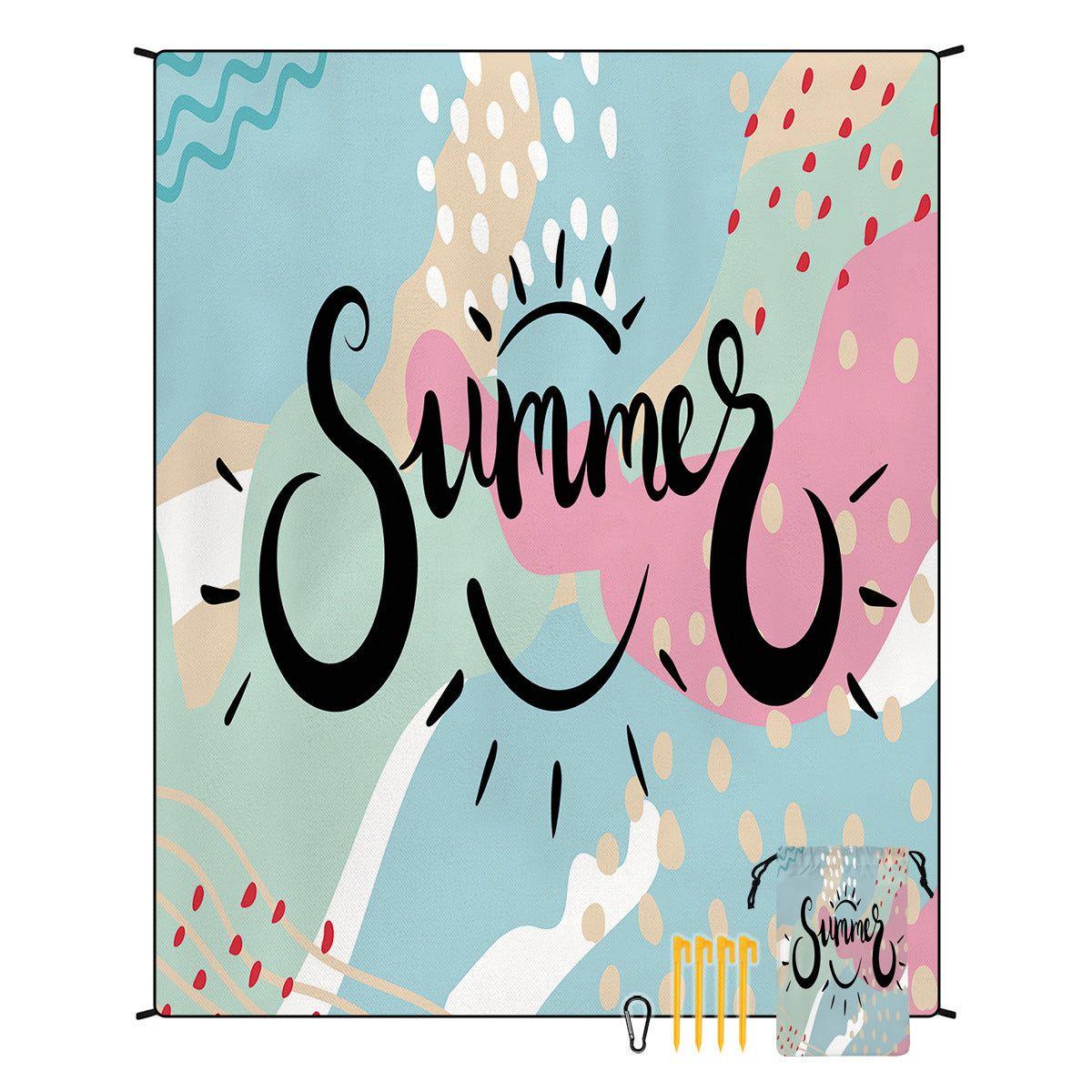 Style STD-001-23 Colorful Quick Dry Beach Mat Sand Proof Waterproof Outdoor Picnic Blanket - Compact &amp; Lightweight