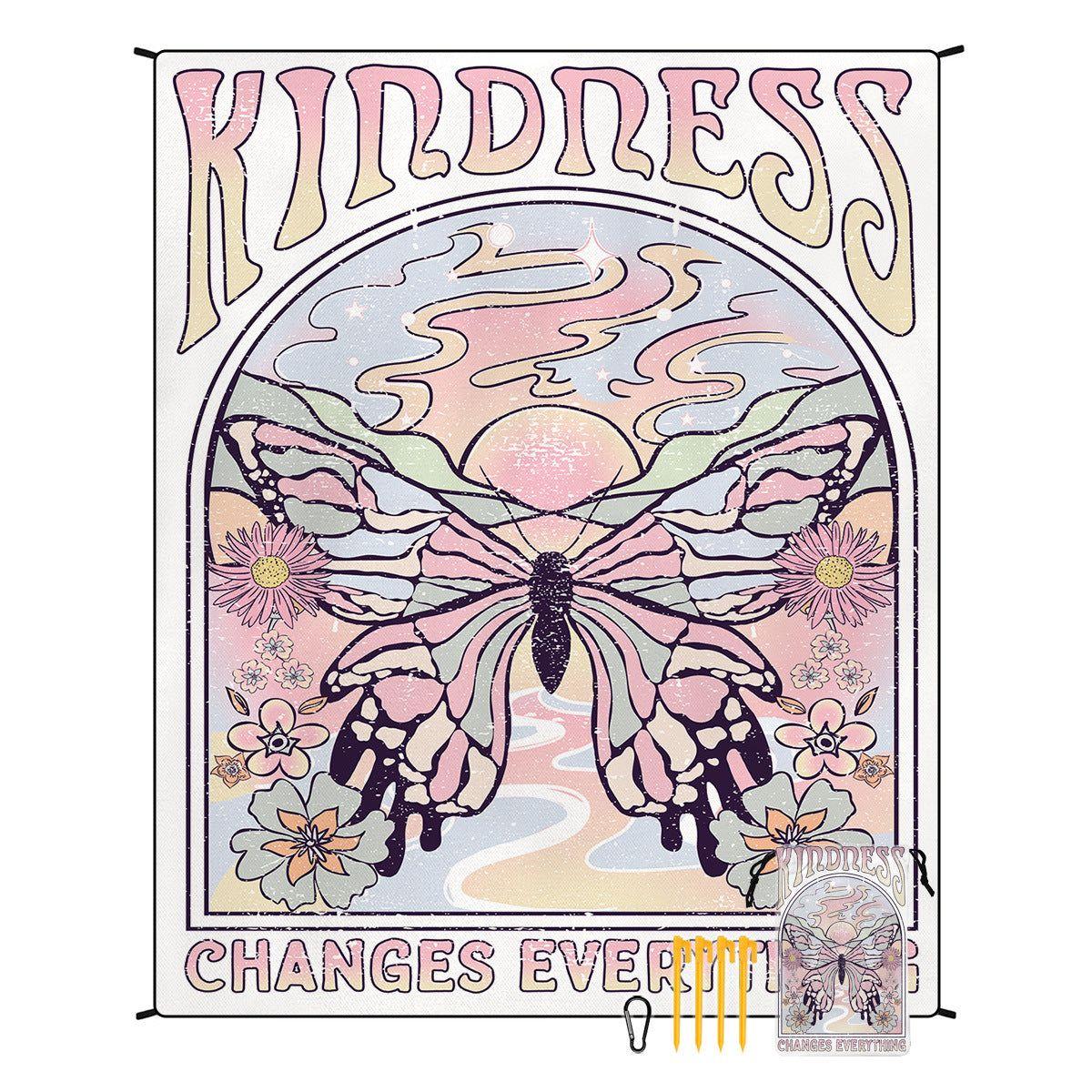 Style STD-001-29 Colorful Quick Dry Beach Mat Sand Proof Waterproof Outdoor Picnic Blanket - Compact & Lightweight