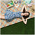 Blue Stripes Stitching Premium Picnic Mat - Extra Thick & Waterproof Oxford Cloth Camping Blanket - 145x200cm