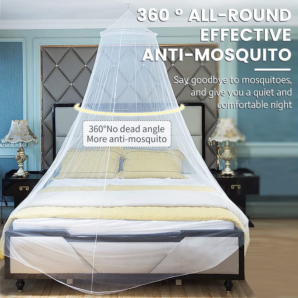 Pink Hanging Princess Bed Canopy Mosquito Net - Dome Bedding for Dorm Rooms & Bedrooms (Fits ≤1.5m Beds)