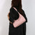 Pink Women's Trendy PU Leather Shoulder Bag - Fashionable Underarm Hobo Bag with Adjustable Strap