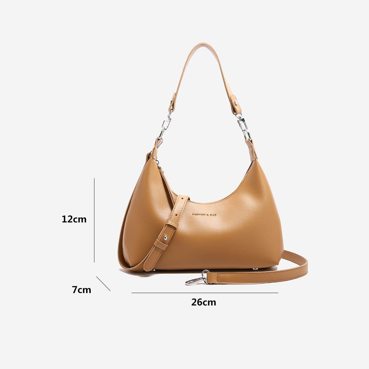 Blue Women's Trendy PU Leather Shoulder Bag - Fashionable Underarm Hobo Bag with Adjustable Strap